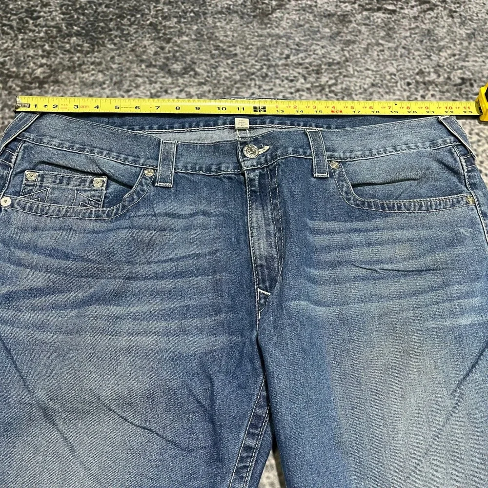 True Religion Jeans Mens 44x34 Blue Denim Straight Fit‎ Y2K Grunge